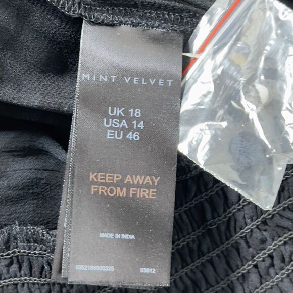 Mint Velvet Naomi Sheer Zebra Print Dip Dye Top Sz 14 Pullover Long Sleeves - Picture 7 of 13